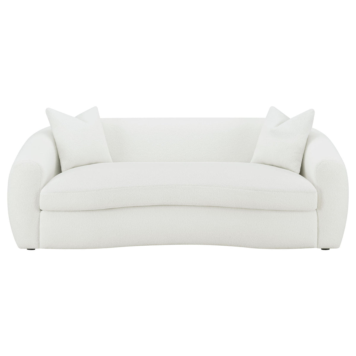 Isabella Faux Sheepskin Upholstered Sofa Natural