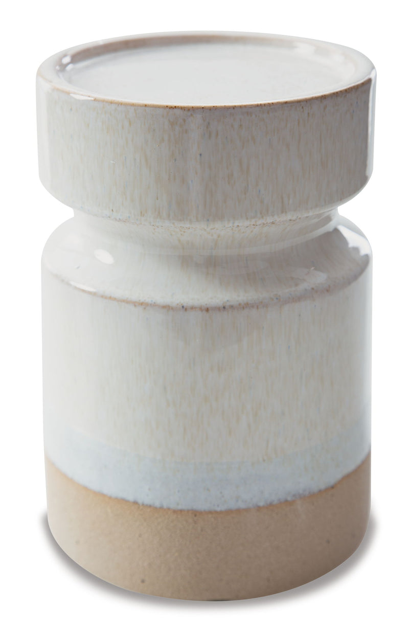 Hurston - Candle Holder Set (Set of 3) - Ivory / Brown