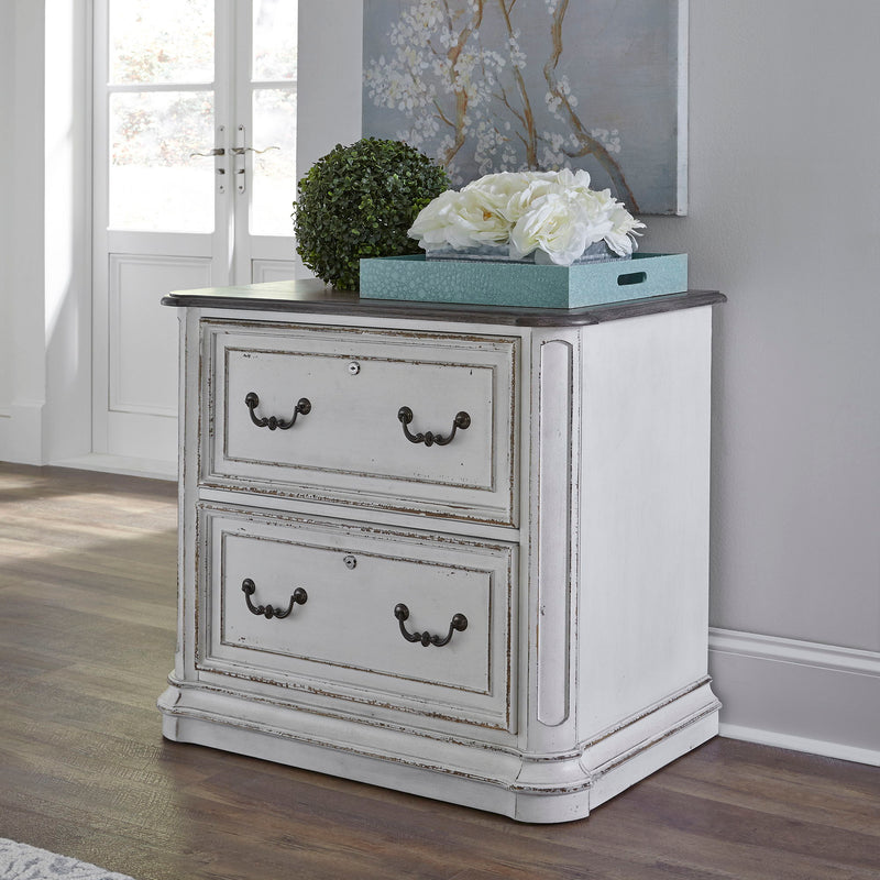 Magnolia Manor - Jr Executive Media Lateral File - Antique White