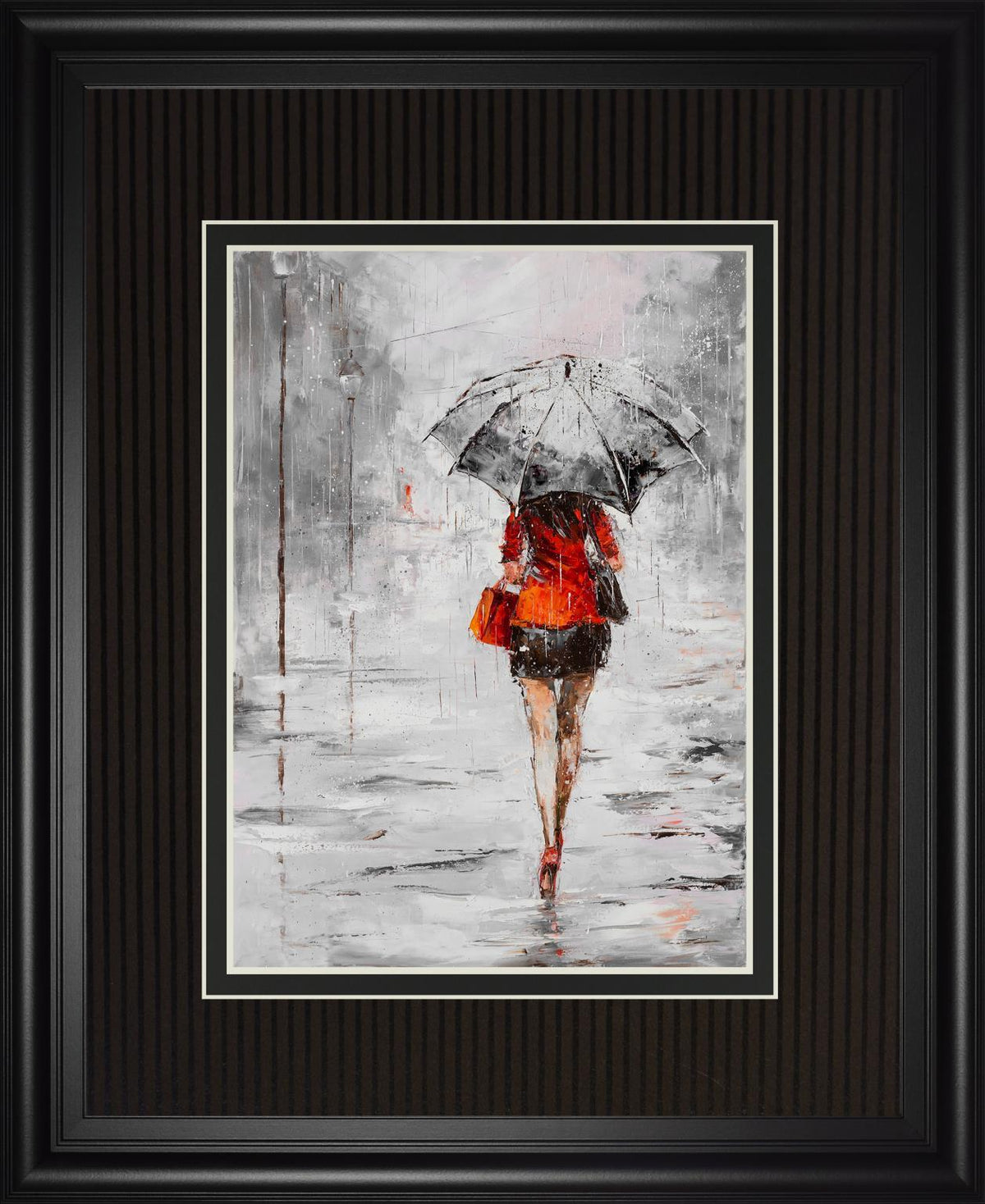 34x40 City in the Rain II By Jolanta Kowalik - Gray
