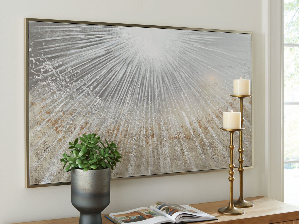 Waldard - Wall Art - Gray / Taupe / White