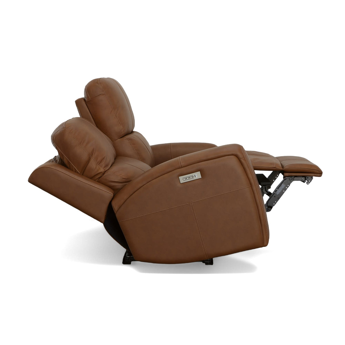 Flexsteel Linden Power Reclining Loveseat with Power Headrests & Lumbar