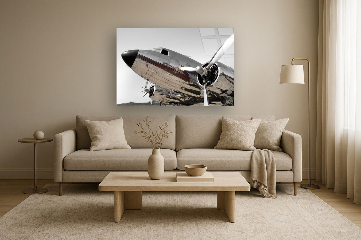 Floating Tempered Glass With Foil Let's Go Travelling - Silver