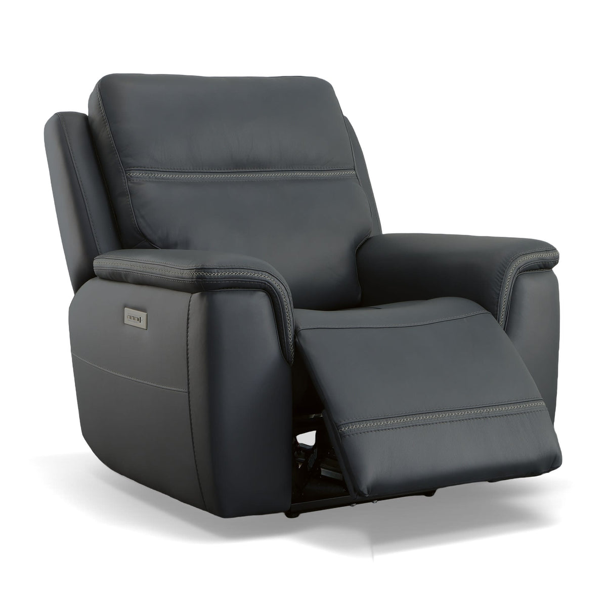 Flexsteel Sawyer Power Recliner with Power Headrest & Lumbar