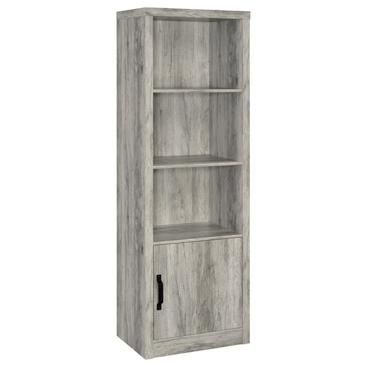 Burke 4-shelf Engineered Wood Media Tower Grey Driftwood