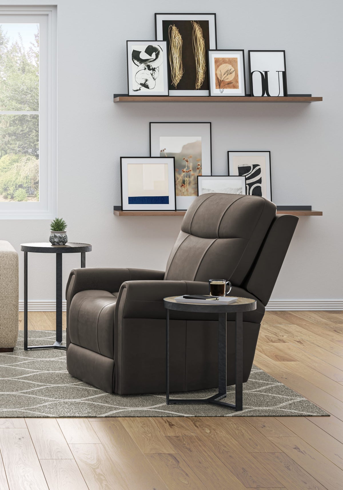 Flexsteel Jenkins Power Lift Recliner with Right-Hand Control & Power Headrest