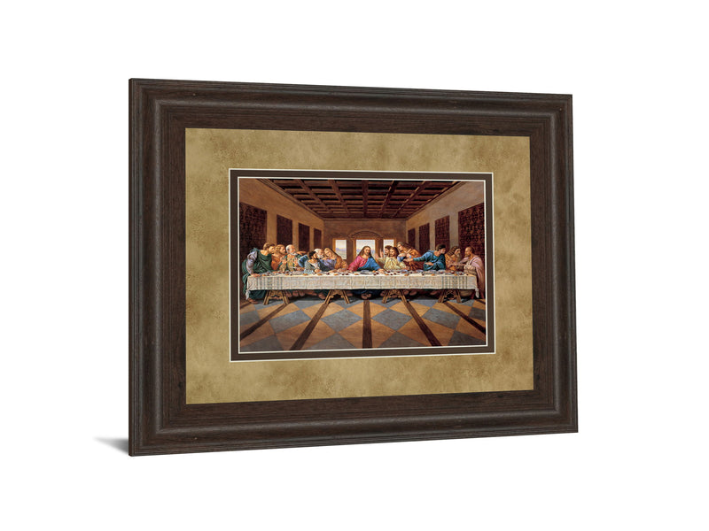 Last Supper - Framed Print Wall Art - Light Brown