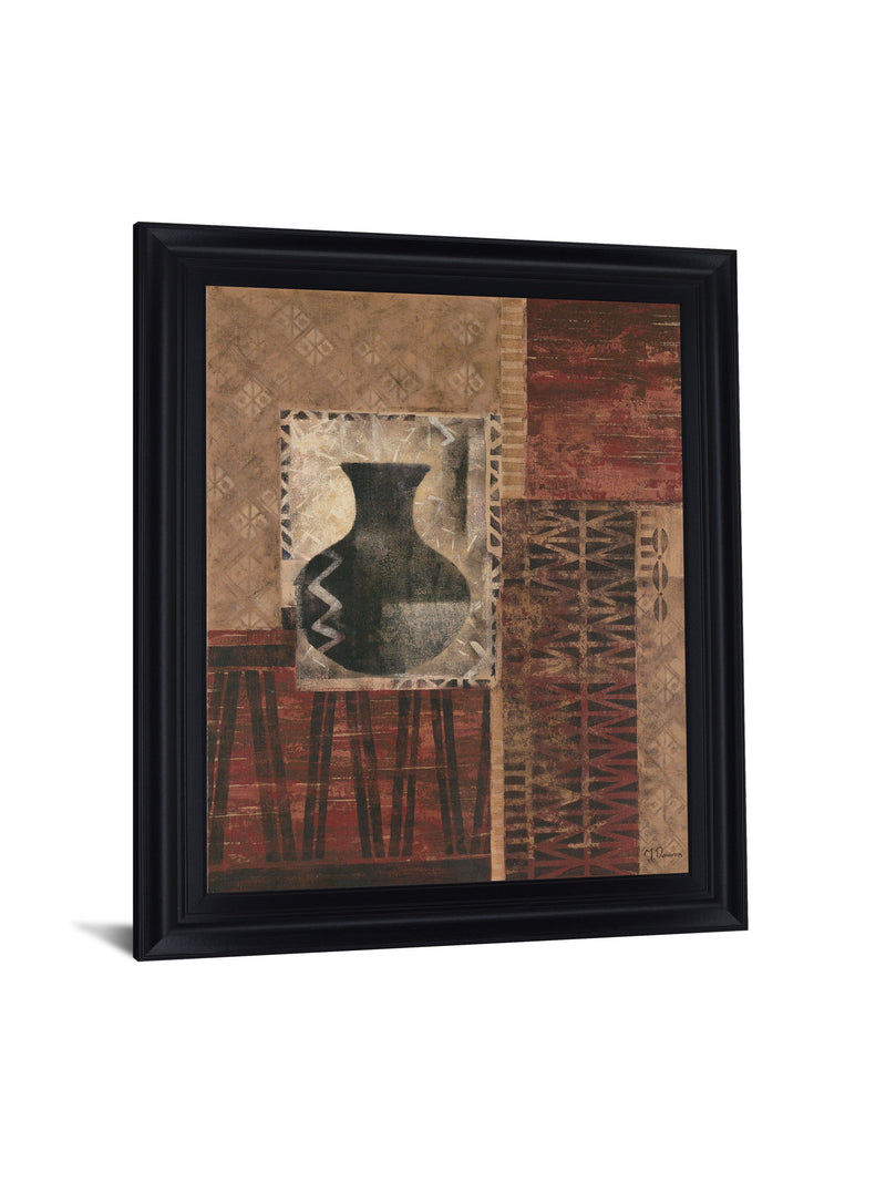 Earth Echoes - 28" x 34" Framed Wall Art - Dark Brown