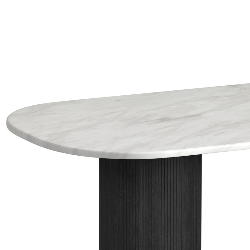 Sylvie - 7 Piece Standard Height Dining Set (Oval Table And Six Chairs) - Black With Grain