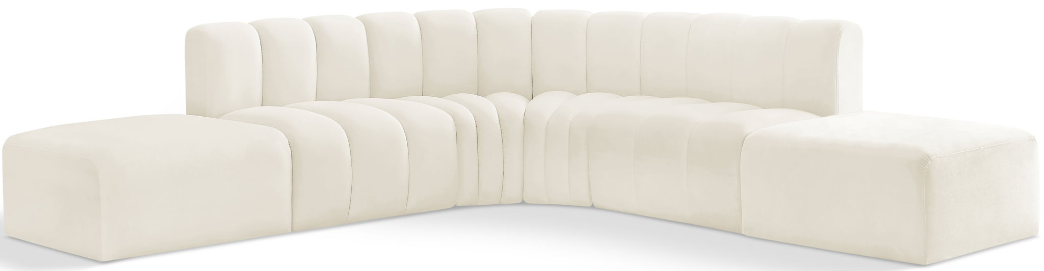 Arc - Velvet 6 Piece Corner Modular Sofa