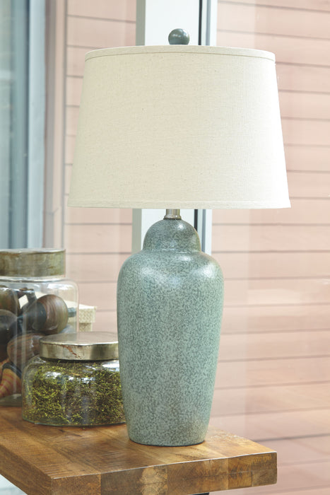 Saher - Green - Ceramic Table Lamp  - Earthy Ceramic