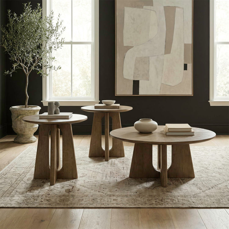 Hendrix Place - 3 Piece Set (Cocktail Table And 2 End Tables) - Natural