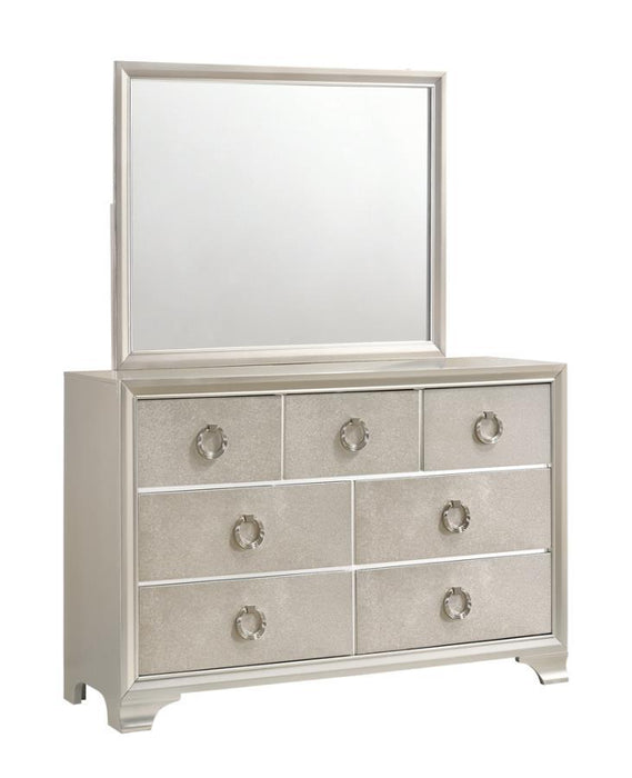 Salford - Dresser Mirror - Metallic Sterling