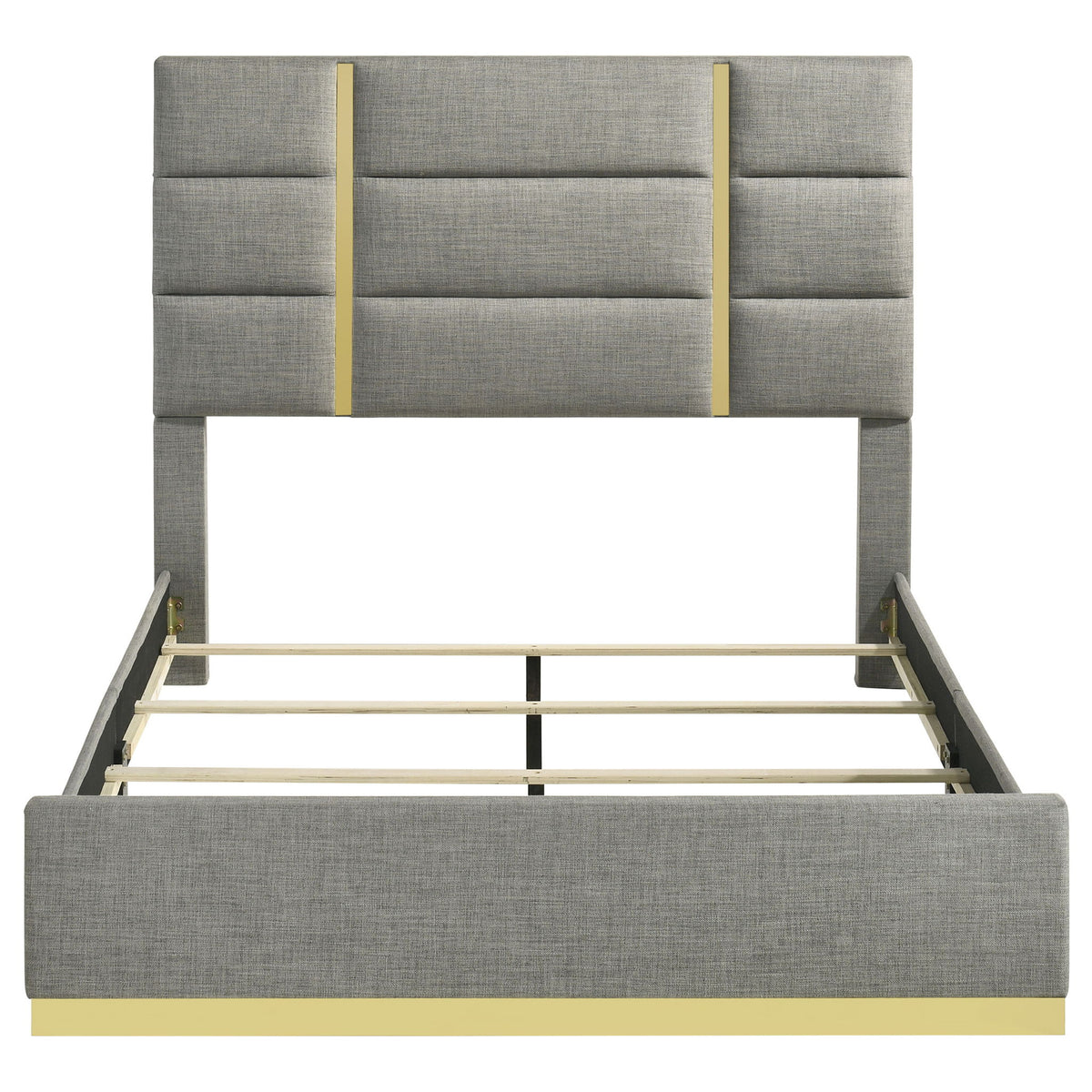 Ines 56-inch Fabric Upholstered Queen Panel Bed Grey