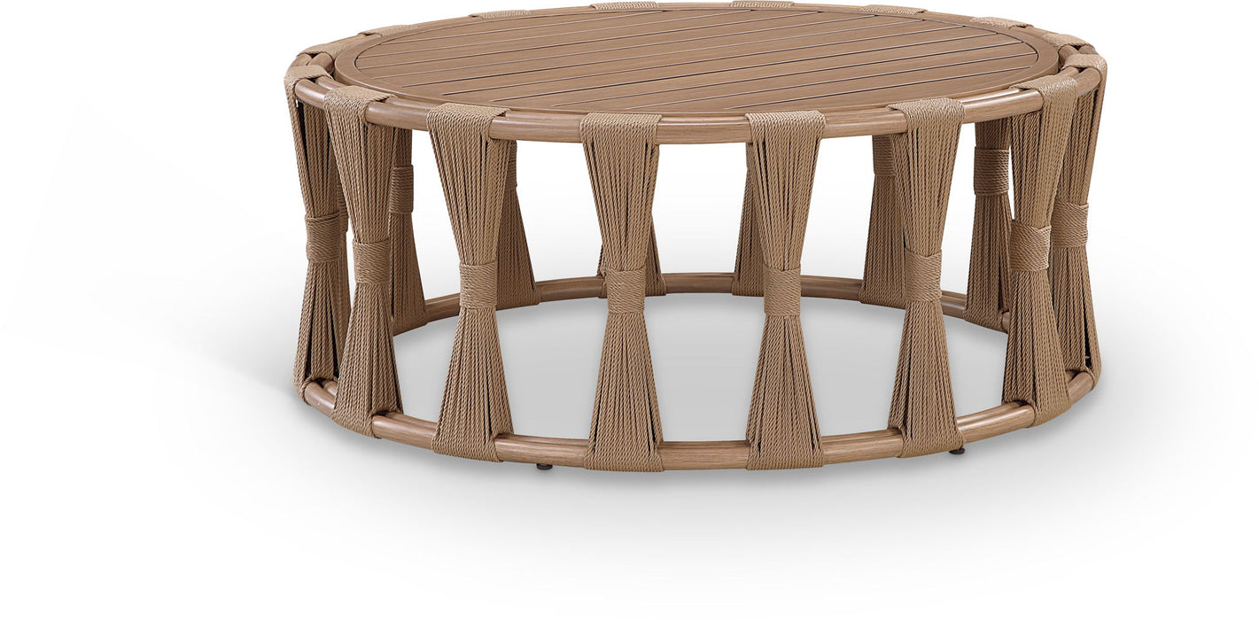San Pietro - Aluminum Outdoor Patio Coffee Table - Natural