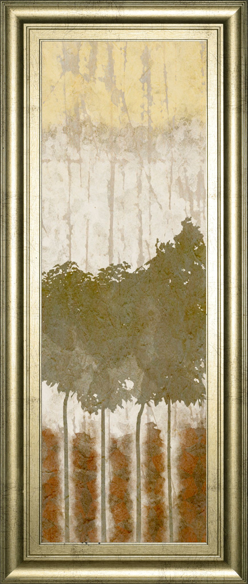 Nature's Quartet I By Alonzo Saunders - Framed Print Wall Art - Light Brown