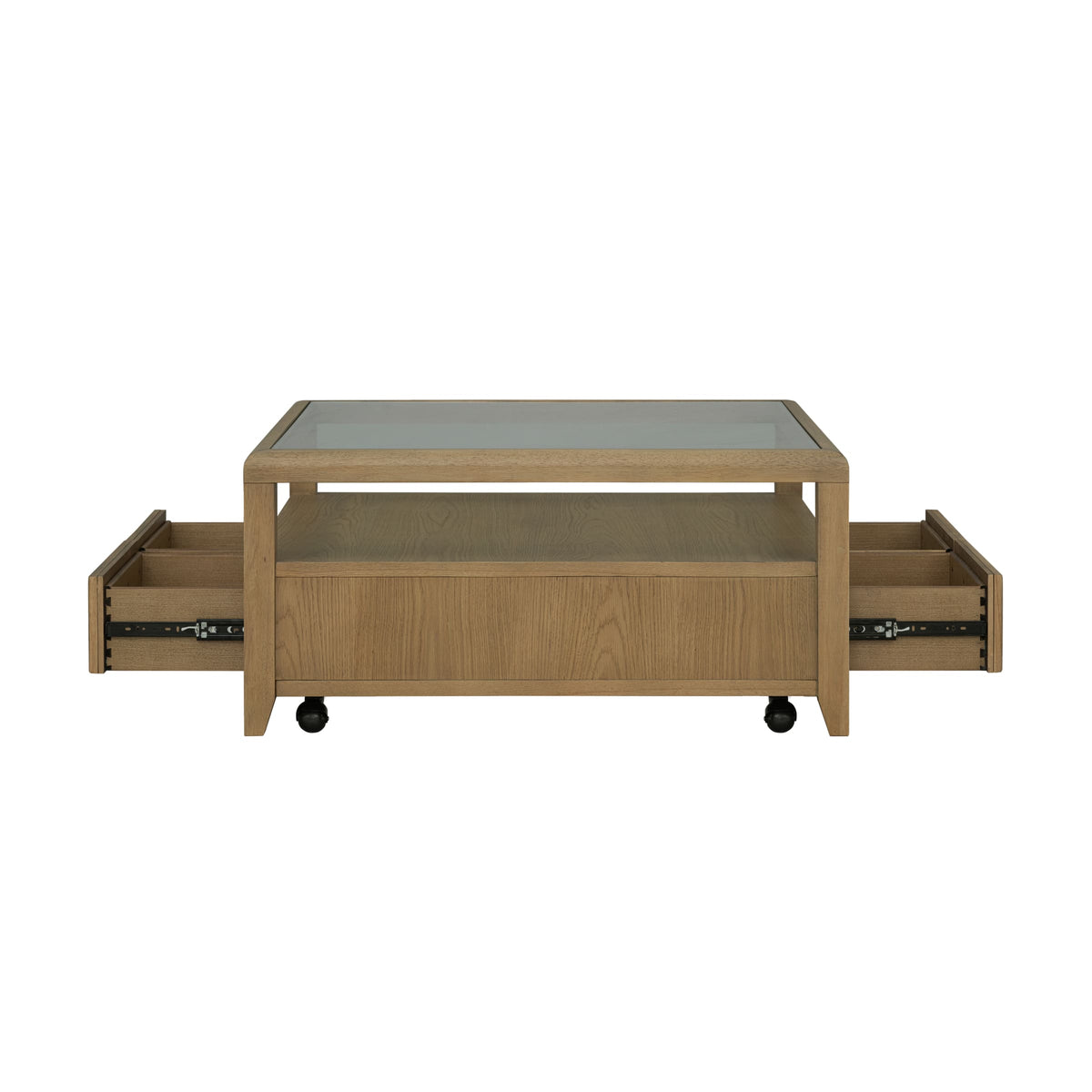 Flexsteel Reed Square Coffee Table with Casters