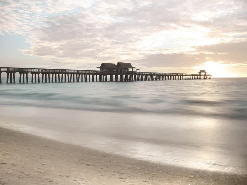 Pier Sunset By Lori Deiter - Silver
