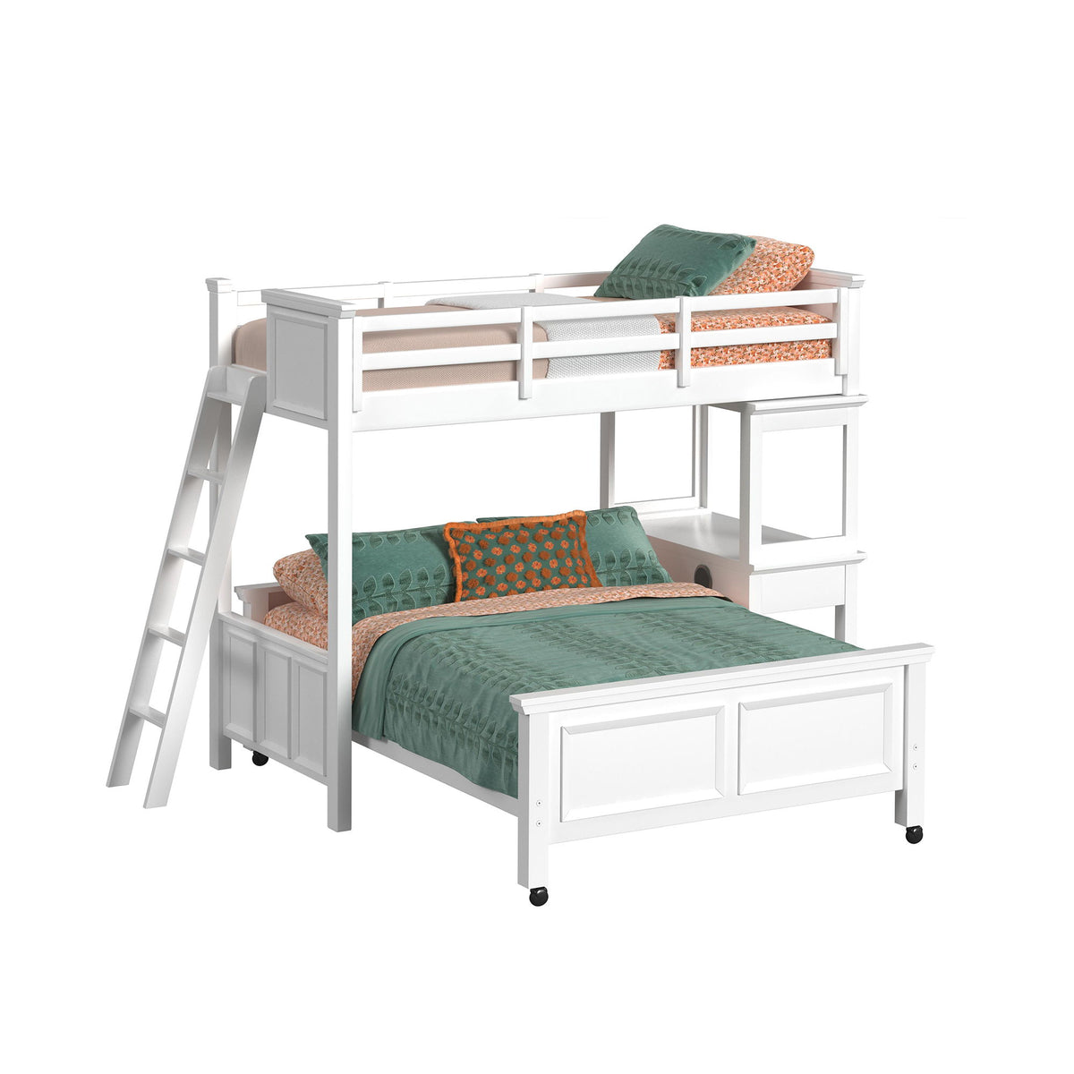 Hampton Kids - Loft Bed With Ladder And Desk With Speaker
