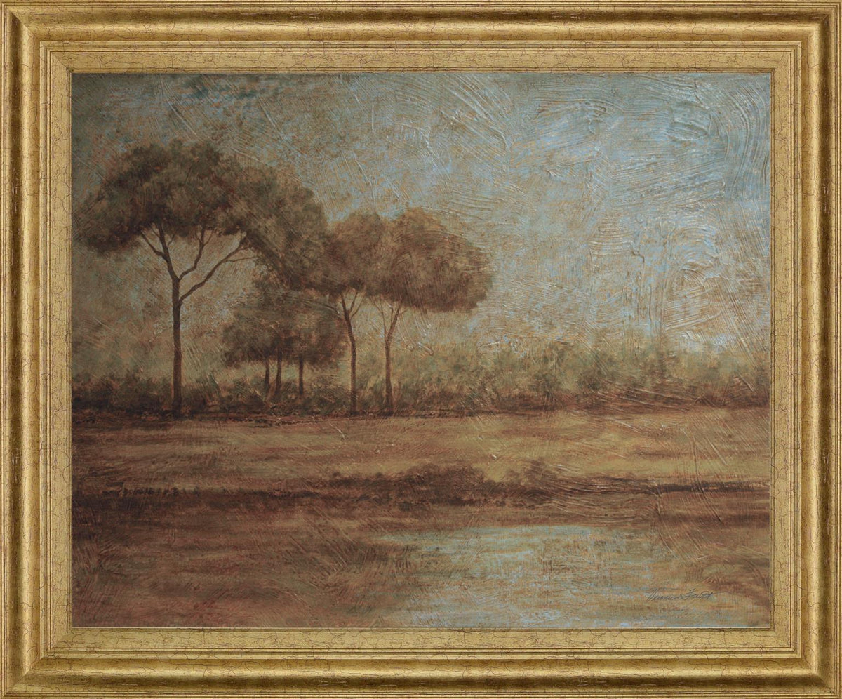 Whispering Pines - 28" x 34" Framed Wall Art - Dark Brown