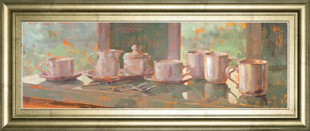 Gathering Il By Lorraine Vail - Framed Print Wall Art - Light Brown
