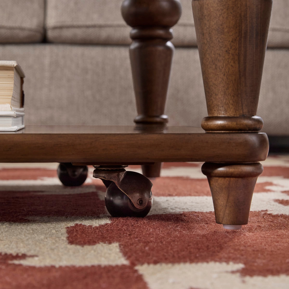 Flexsteel Bellevue Rectangular Coffee Table with Casters