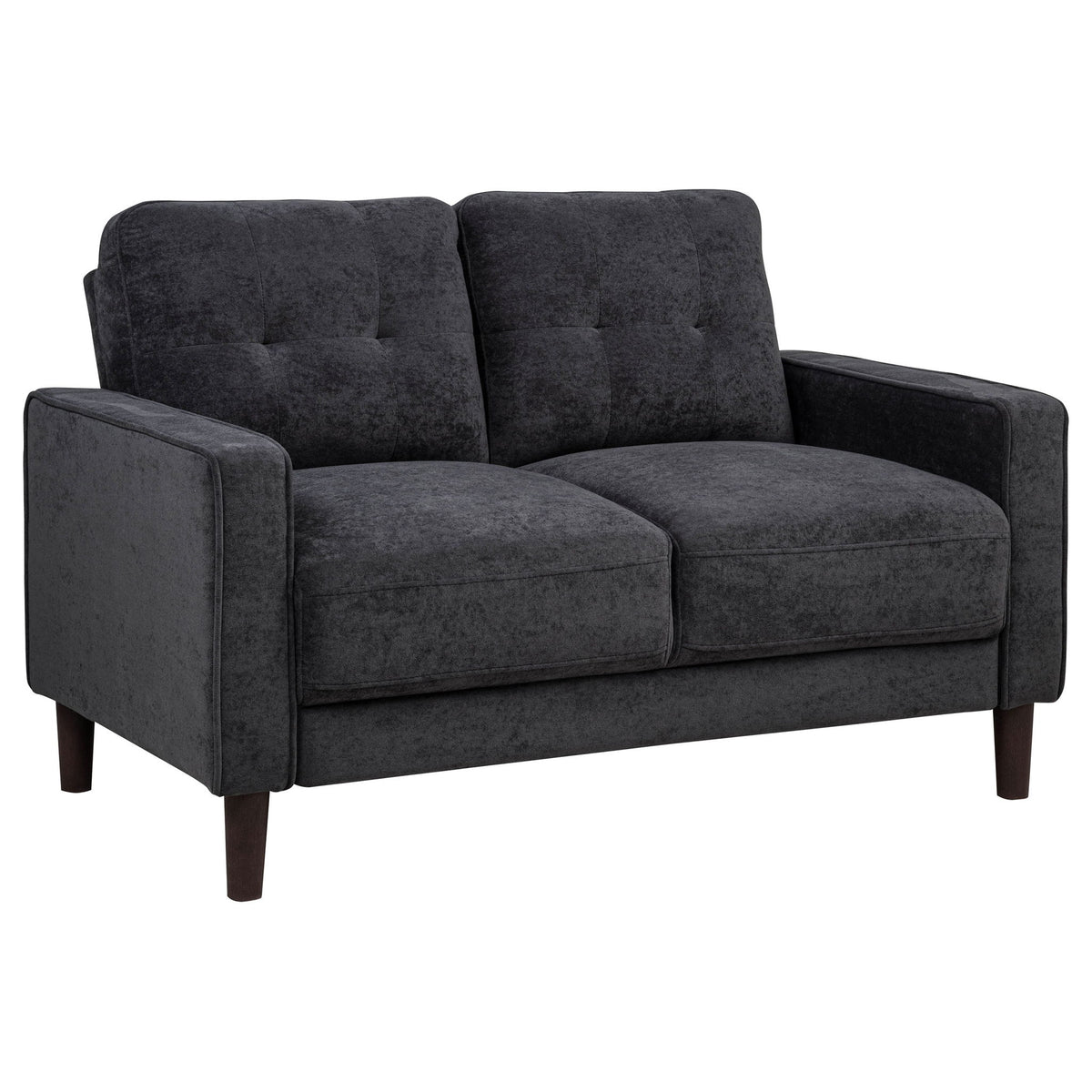 Bowen II Fabric Upholstered Track Arm Loveseat Steel Grey