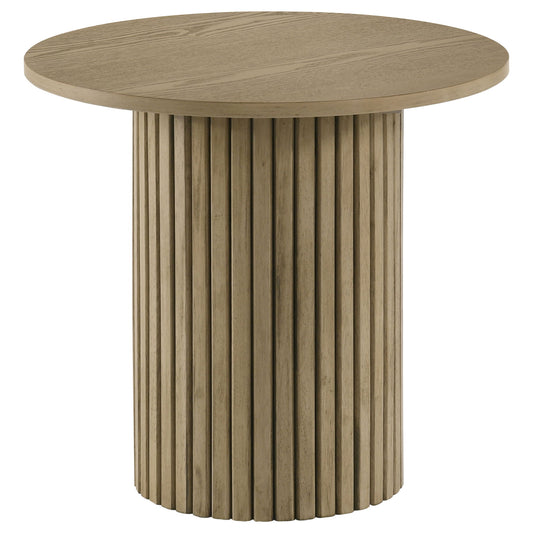 Hamlyn 43-inch Round Wood Counter Height Dining Table Natural Oak
