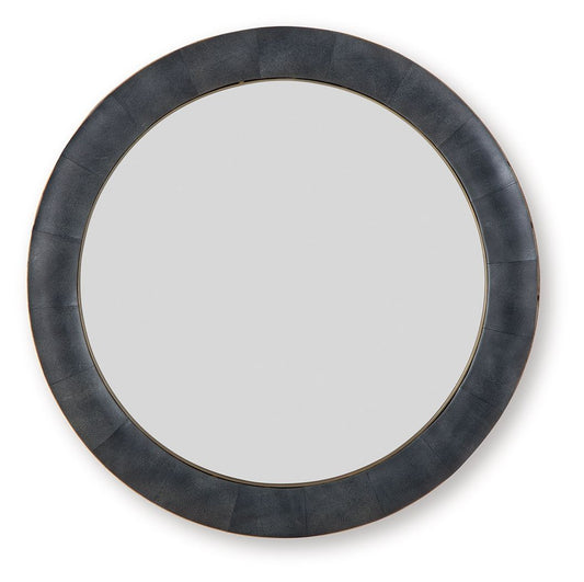Corinsworth - Accent Mirror - Charcoal / Brass Finish