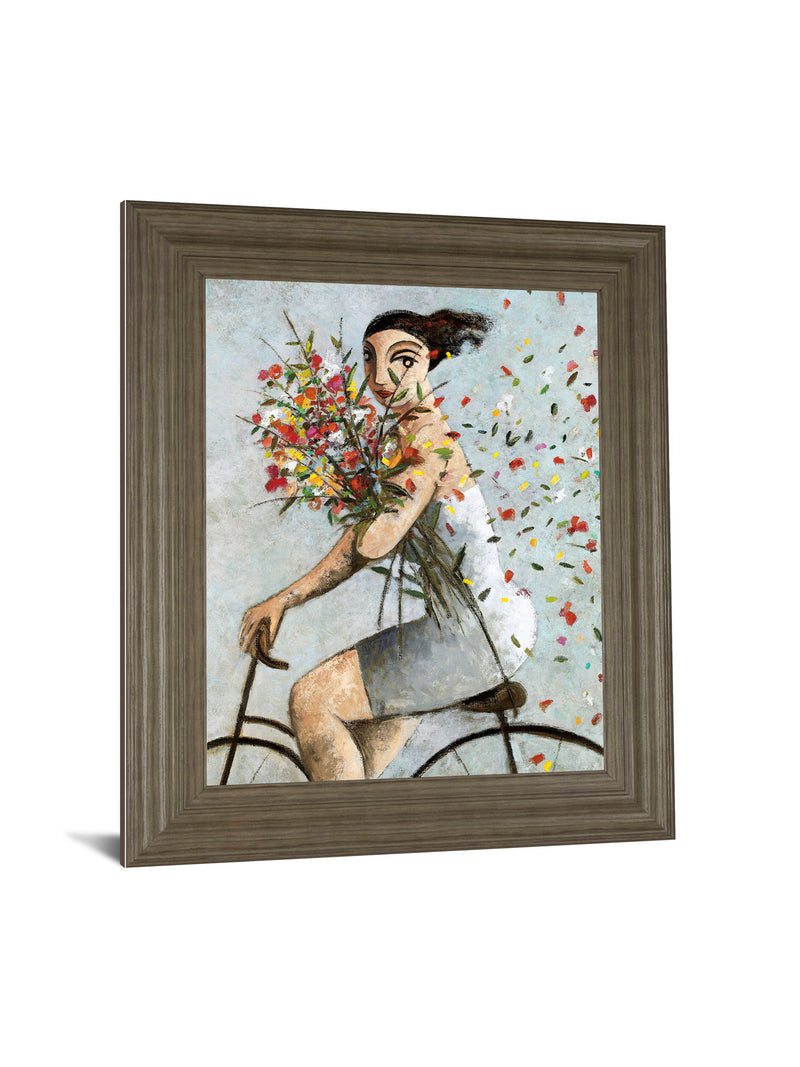 Petals By Lourenco - Framed Print Wall Art - Gray