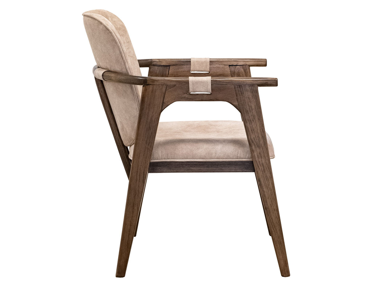 Silver - Upholstered Chair - Brown / Beige