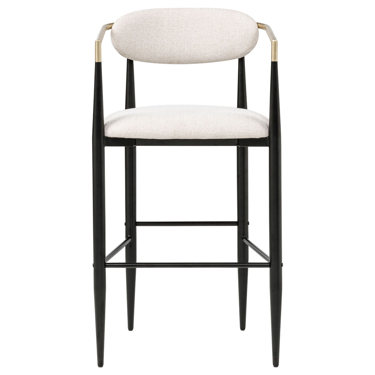 Tina Fabric Upholstered Bar Chair Beige (Set of 2)