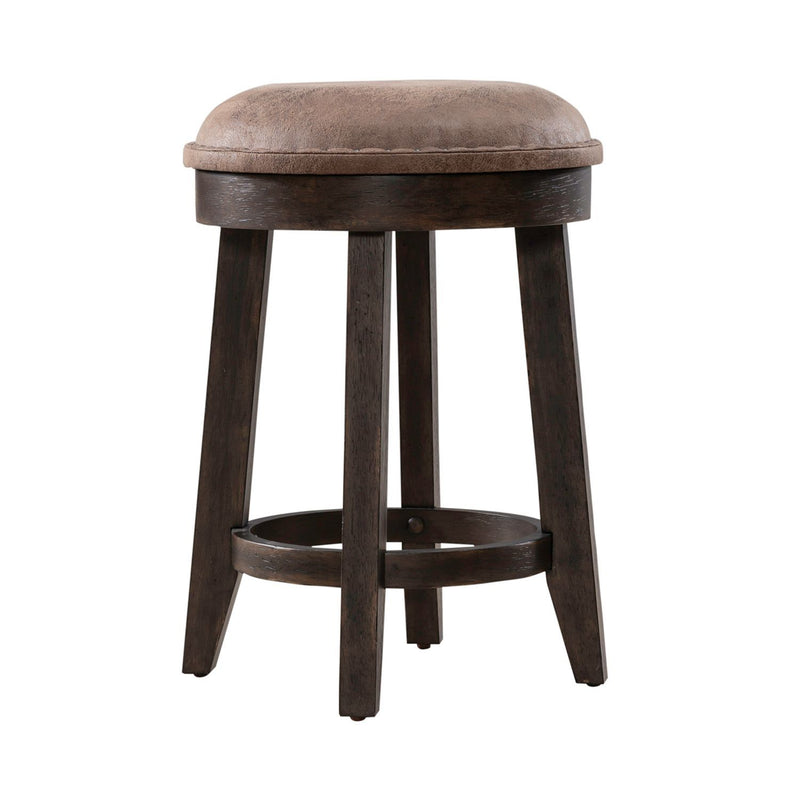 Paradise Valley - Upholstered Console Stool - Saddle Brown