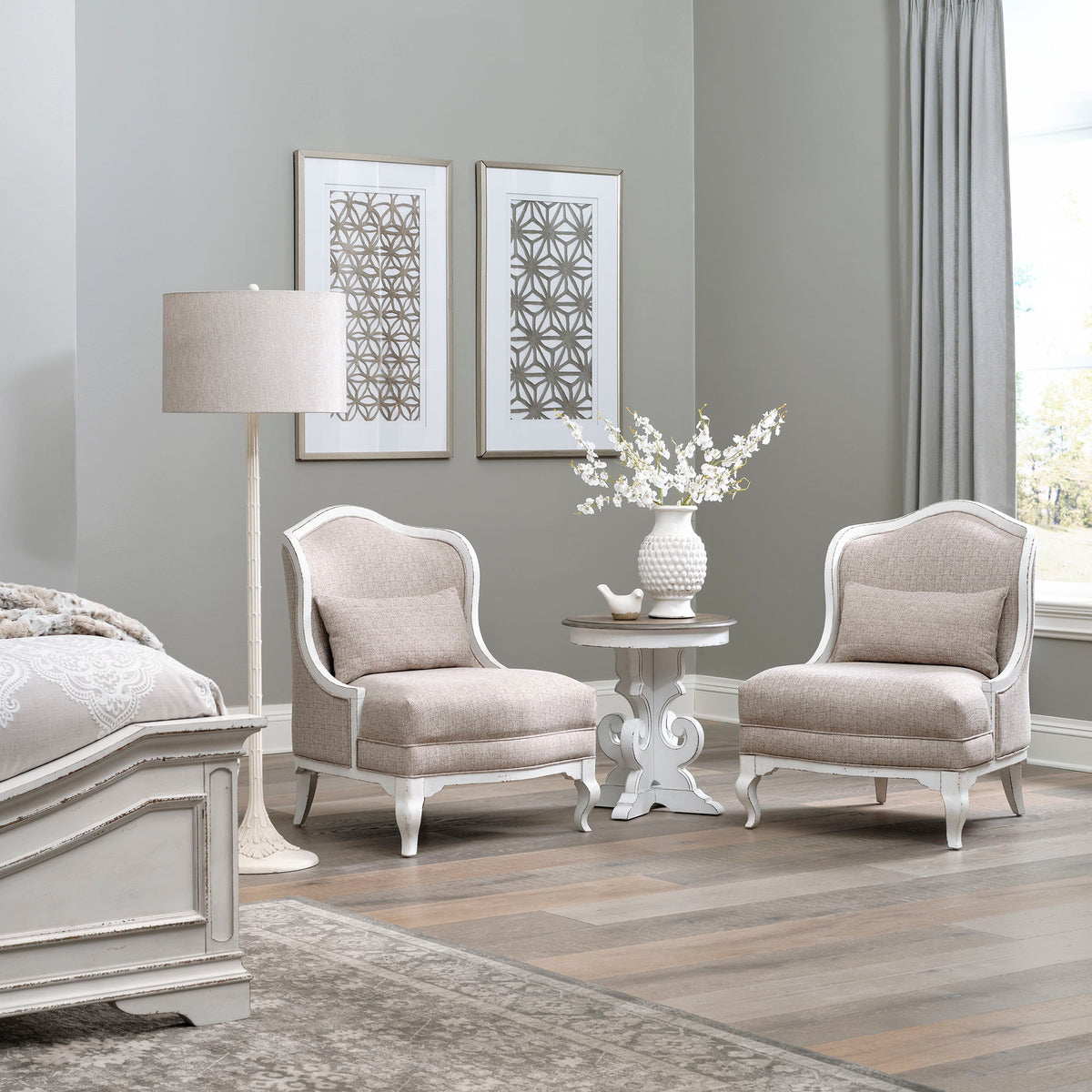 Magnolia Manor - Upholstered Accent Chair - Antique White