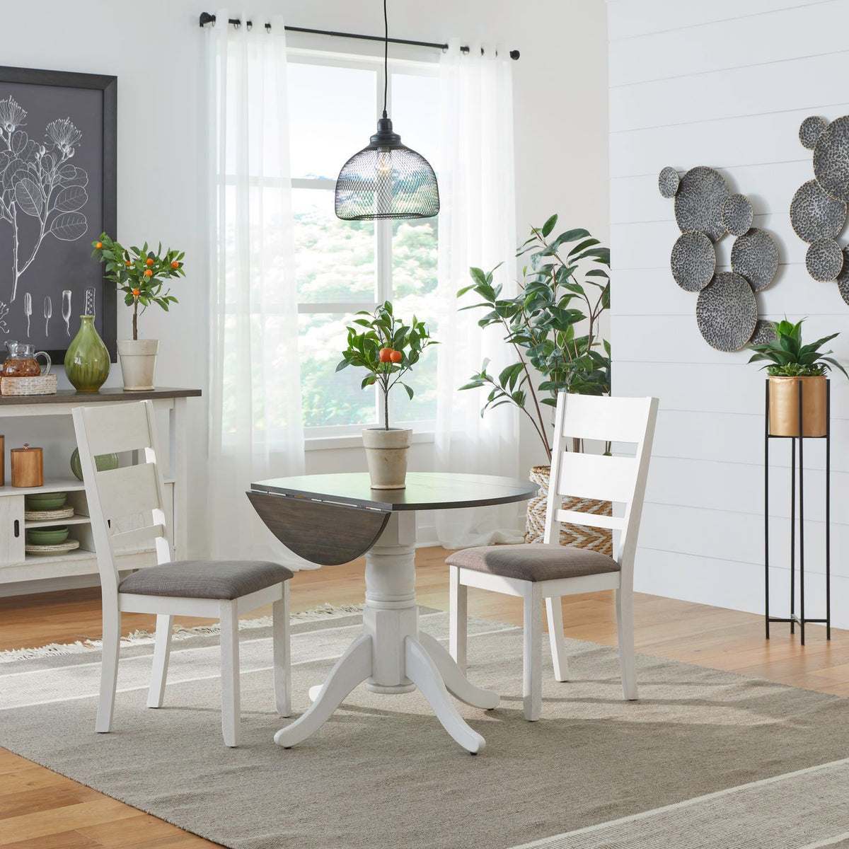 Brook Bay - 3 Piece Dining Room Drop Leaf Table Set