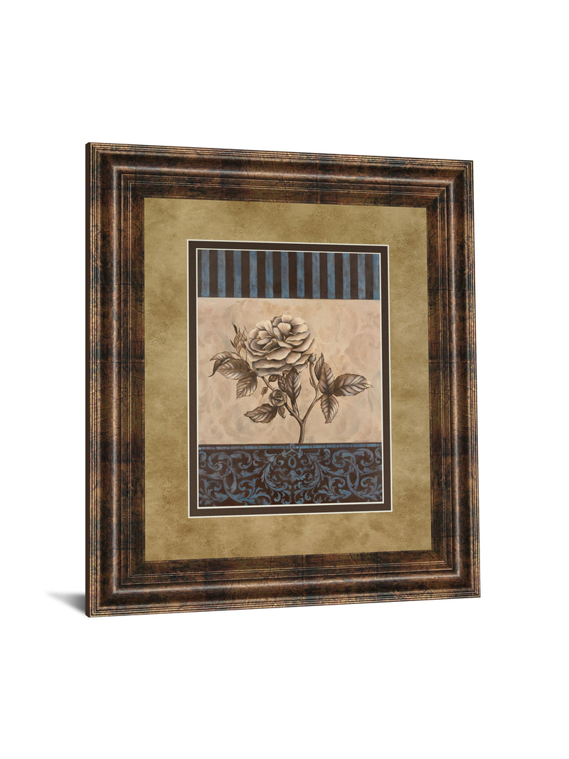 Rose Refined Il By Carol Robinson - Framed Print Wall Art - Light Brown