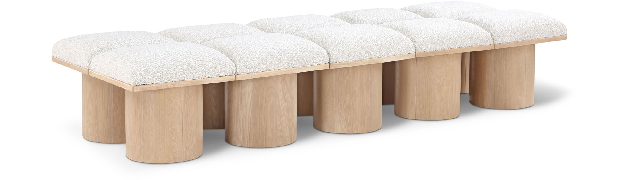 Pavilion - 10 Piece Modular Bench With Natural Base