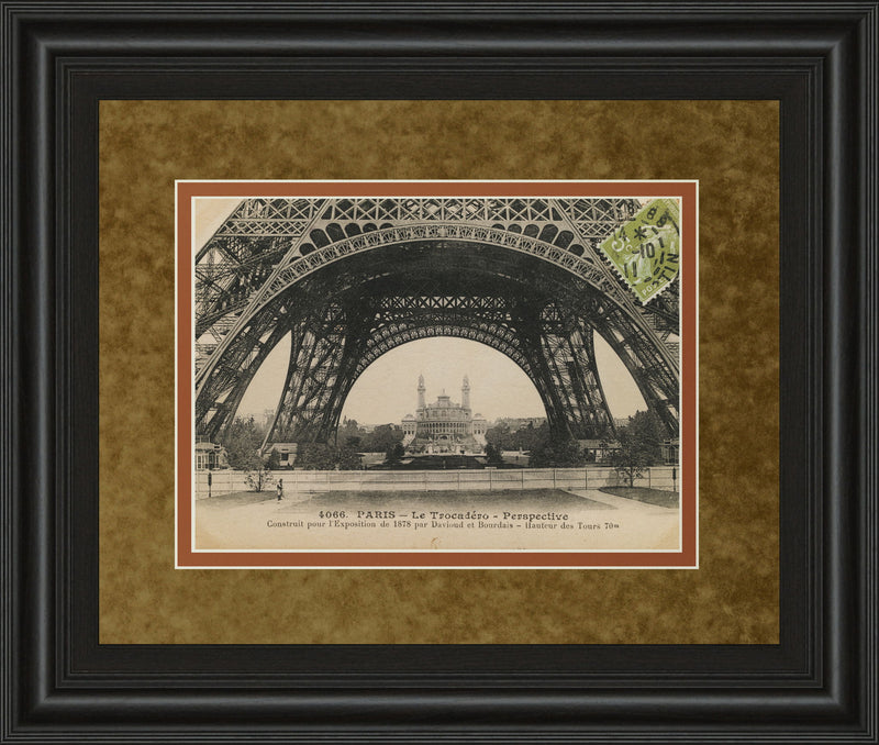 La Base De La Eifel By Wild Apple Studio - Framed Print Wall Art - Light Brown