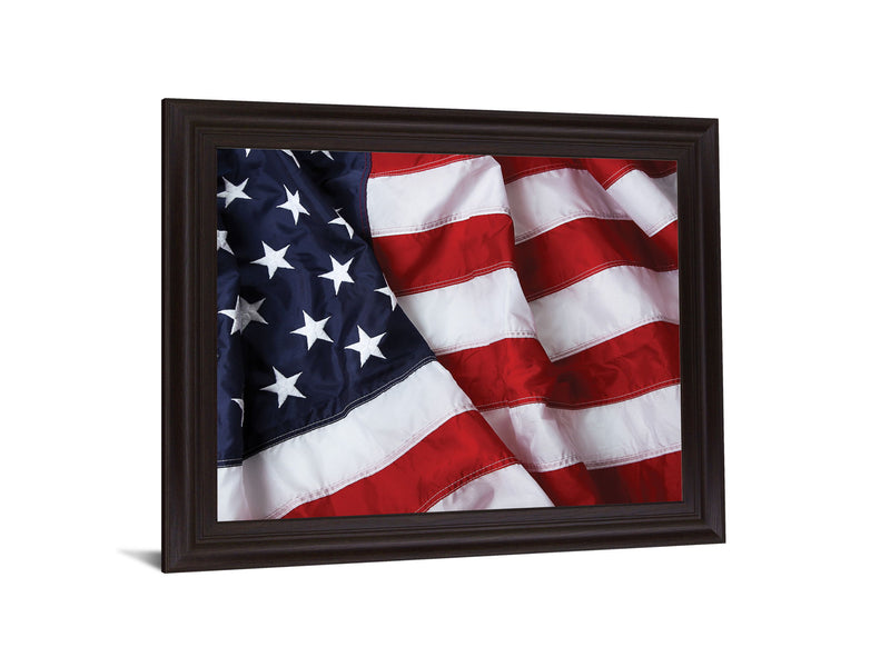 Starlit Stripes - 28" x 34" Framed Wall Art - Red