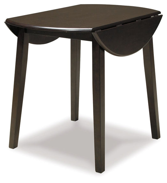 Hammis - Round DRM Drop Leaf Table - Dark Brown