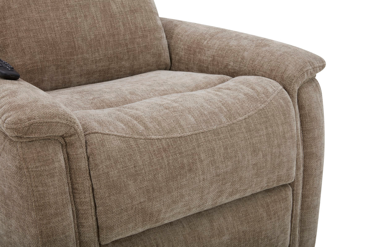 Flexsteel Luma Petite Petite Power Lift Recliner with Power Headrest, Lumbar, Heat & Massage