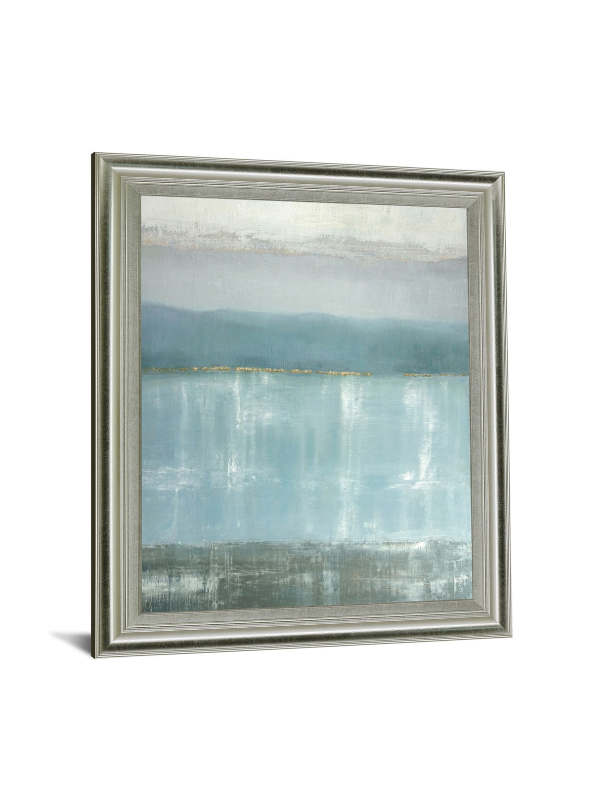 Misty Blue Reflections - 28" x 34" Framed Wall Art - Light Blue