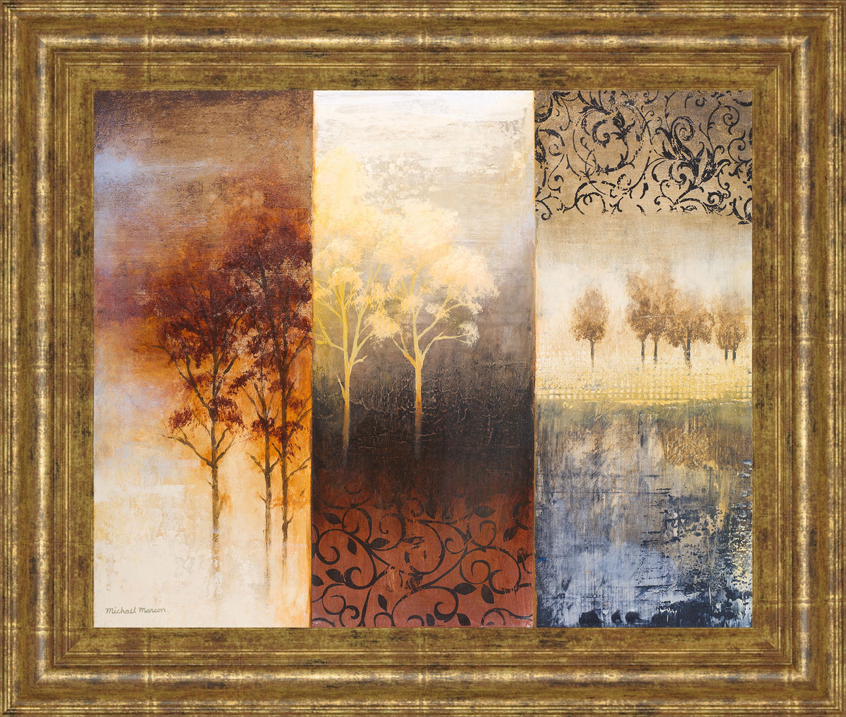 Lost In Trees I By Michael Marcon - Framed Print Wall Art - Light Brown