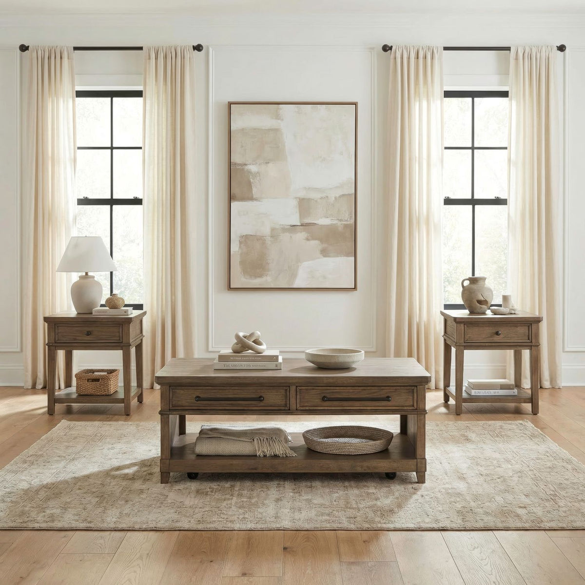 Artisan Home - 3 Piece Set (Cocktail Table And 2 End Tables) - Sienna Stone