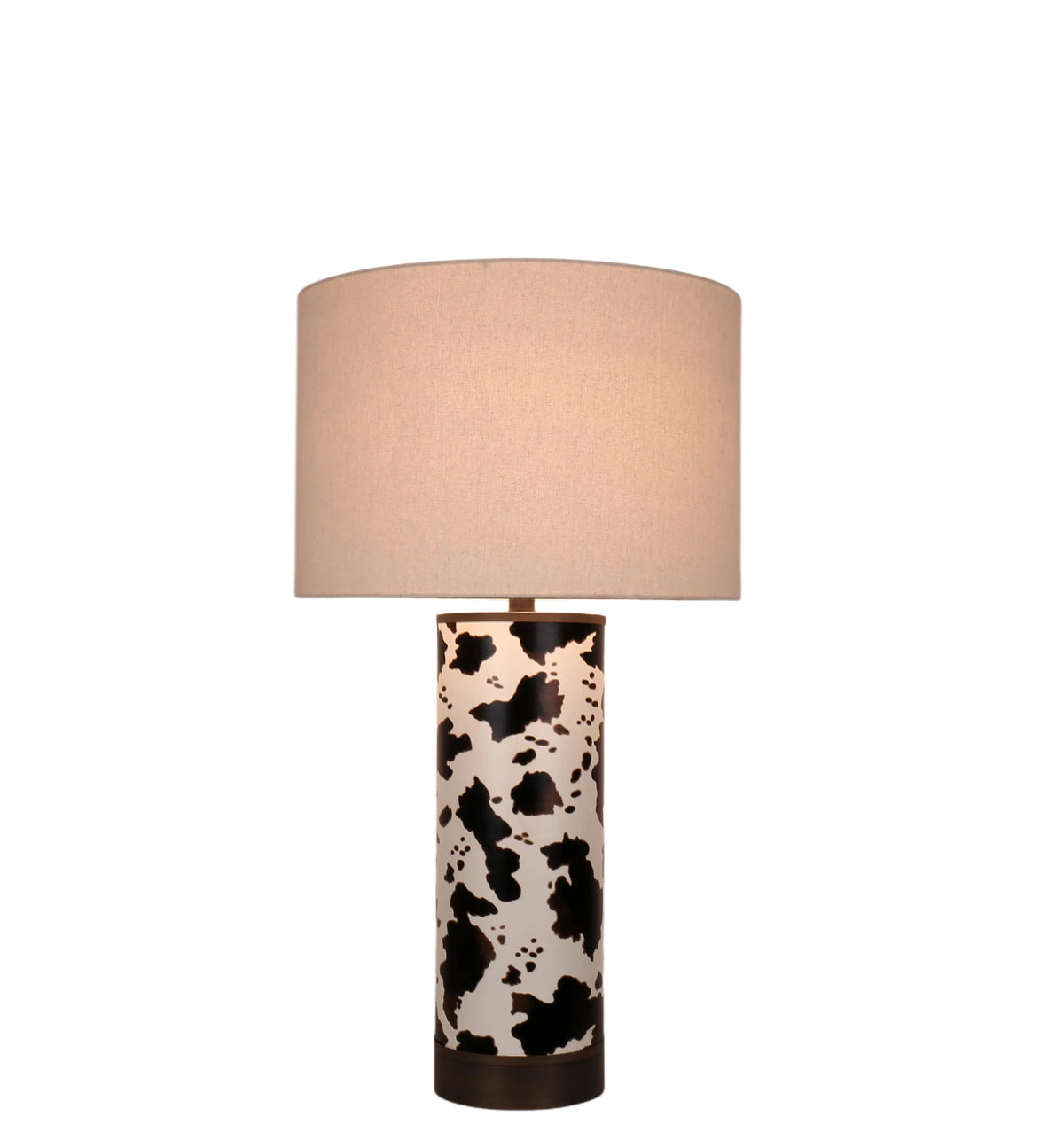 Painted Plains PU Leather & Metal Table Lamp (Set of 2) - Cowhide / Oil Rubbed Bronze