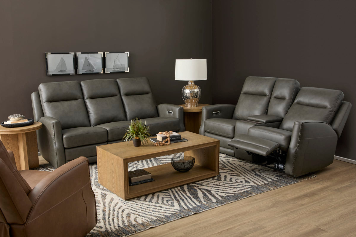 Flexsteel Maxwell Power Reclining Sofa with Power Headrests and Lumbar