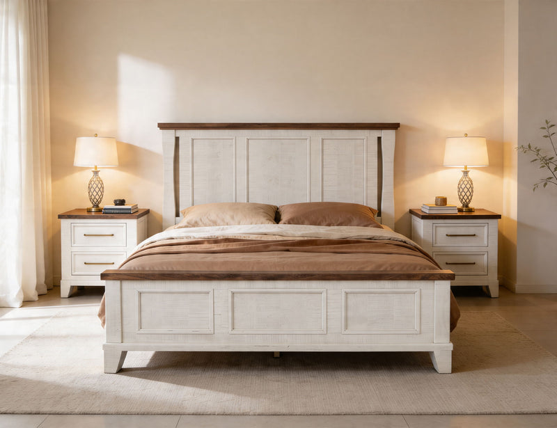 Stoa - 2 Drawer Nightstand - White / Brown