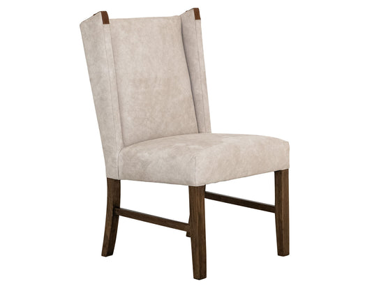 Silver - Upholstered Chair (Set of 2) - Ivory / Dark Brown
