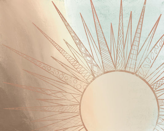 Celestial Sun Rising By Elizabeth Medley - Light Brown