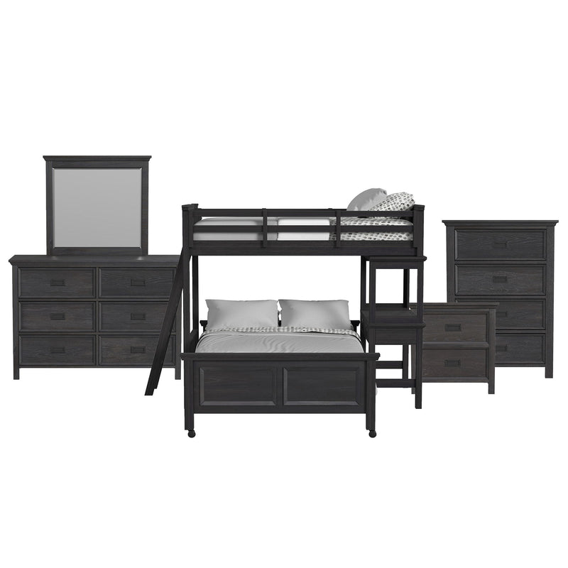 Hampton Kids - Loft With Ladder And Desk With Speaker Bedroom Set